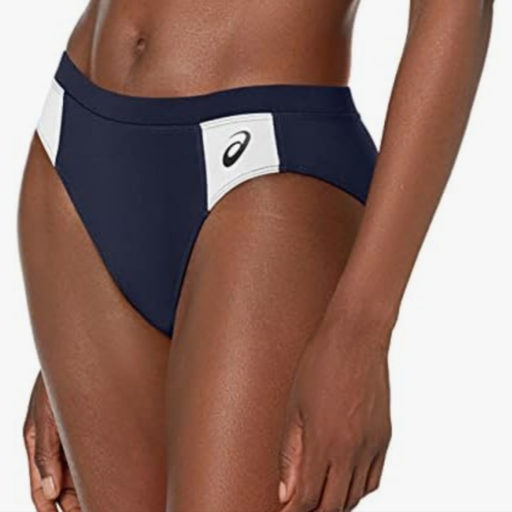 ASICS LADIES' CHASER BRIEF NAVY/WHITE Size S/P NWT